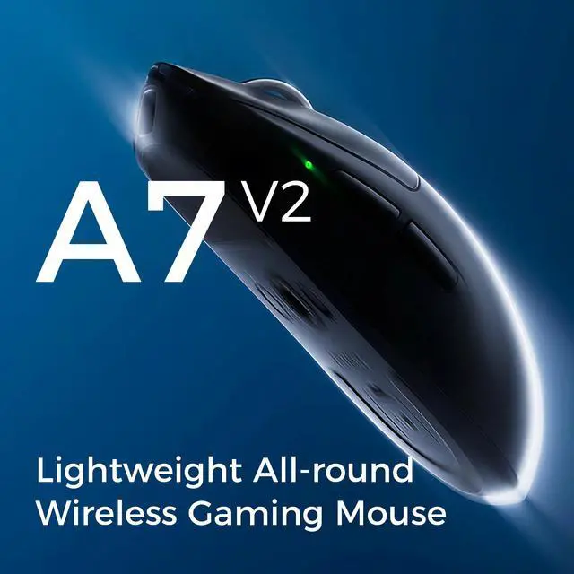 Alt view image 2 of 7 - MCHOSE A7 V2 Ultra+ Wireless Gaming Mouse, Megnetic Charging Dock,Tri-Mode Connection, 59 Grams, PAW3950 TI 42K DPI Sensor, Wired/Wireless Dual 8K Polling - Black