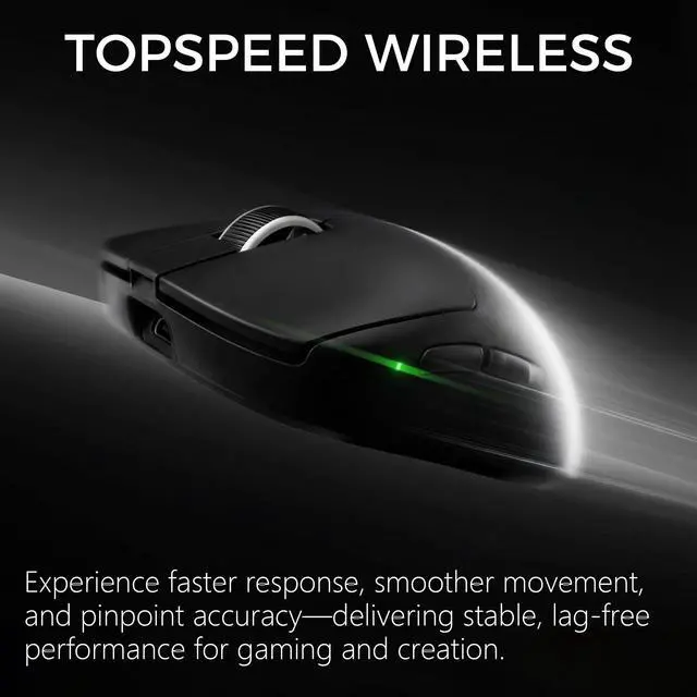 Alt view image 6 of 7 - MCHOSE A7 V2 Ultra+ Wireless Gaming Mouse, Megnetic Charging Dock,Tri-Mode Connection, 59 Grams, PAW3950 TI 42K DPI Sensor, Wired/Wireless Dual 8K Polling - Black