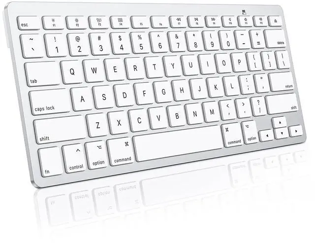 Alt view image 8 of 14 - Wireless Keyboard for Mac, Keyboard for Mac, Stable Bluetooth & Ultra-Slim Portable, Ergonomic Design, Compatible with MacBook Pro/Air/iMac, Silverwhite