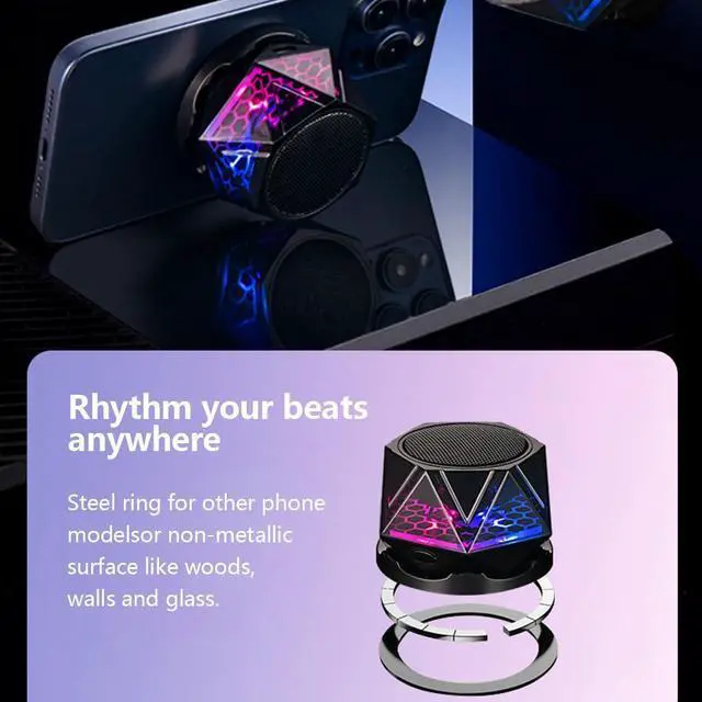 Alt view image 14 of 14 - Bluetooth Speaker,portable bluetooth speakers with Lights,Enhanced Bass, IPX7 Waterproof,Bluetooth 5.3, 24H Playtime,Outdoor Speaker,speakers bluetooth wireless for Party,Travel,Biking,Gift Ideas