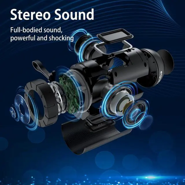 Alt view image 16 of 20 - Bluetooth Speaker, IP65 Waterproof Portable Speaker with 360° HD Stereo Sound, Punchy Bass, TWS Pairing, 24H Playtime, Wireless Speakers for Home/Outdoor/Camping/Beach, Gifts for Unisex