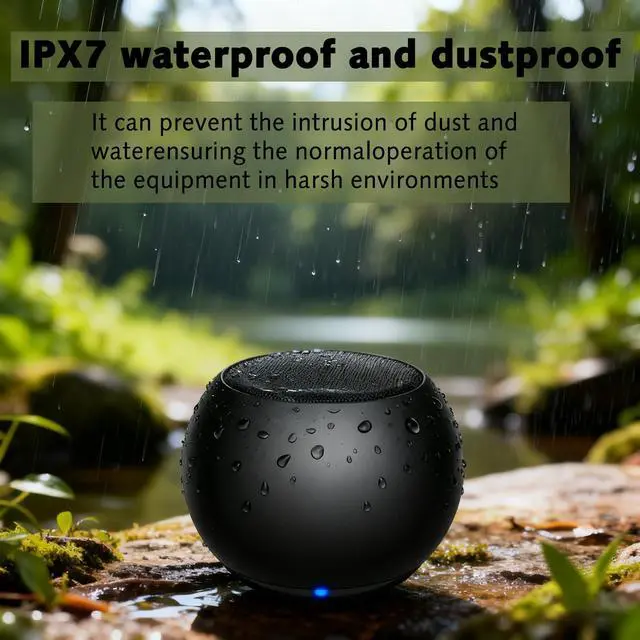 Alt view image 12 of 14 - Portable Mini Bluetooth Speaker, Small Wireless Speaker Bluetooth 5.3 with Stereo Sound, Deep Bass, TWS Pairing, IP7 Waterproof, 8 Hours of Playtime, for Home/Outdoor/Party/Travel/Gift Ideas