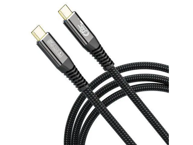 Alt view image 8 of 14 - Vszerda 240W for USB 4 Long Cable 6.6 ft, Support 8K@60Hz, 4K@144Hz 40Gbps/240W PD Charging Compatible with Thunderbolt 4/3 iPhone 15 Pro/15 Pro Max, MacBook Pro, Docking, eGPU, SSD, Surface Pro
