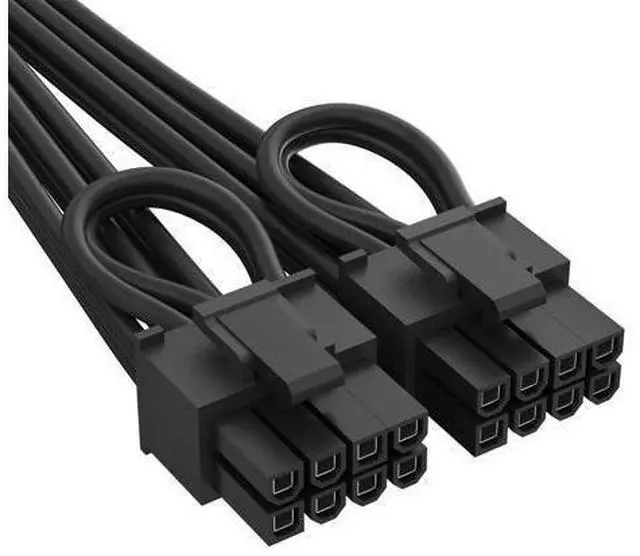 Alt view image 10 of 12 - Vszerda 12VHPWR Cable Extension, 16 Pin(12+4) Female to Dual PCIe 8 Pin(6+2) Male GPU, PSU Conversion Cable for Power Supply 6.8 in(17cm)