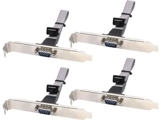 Alt view image 8 of 14 - Vszerda 1Port DB9 RS232Serial Port Bracket to 10 pin HeaderRibbon Cable Connector Adapter, DB9 Serial Male to 10P Motherboard Header Panel Mount Cable Serial Port Bracket (12in 4Pcs) (1 Port)