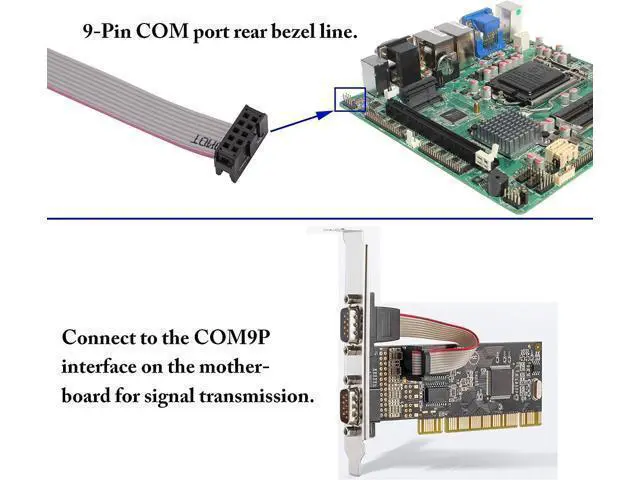 Alt view image 13 of 14 - Vszerda 1Port DB9 RS232Serial Port Bracket to 10 pin HeaderRibbon Cable Connector Adapter, DB9 Serial Male to 10P Motherboard Header Panel Mount Cable Serial Port Bracket (12in 4Pcs) (1 Port)
