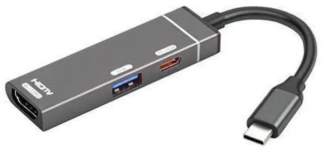 Alt view image 8 of 14 - Vszerda USB-C Type-C to HDMI Multiport Adapter 4K@120hz USB 3.0 OTG Converter HDTV with Female PD 100W Power Port