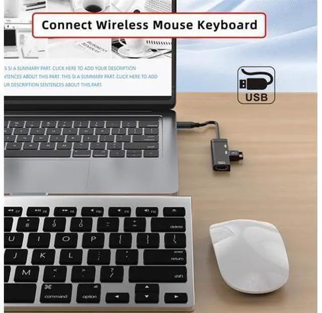 Alt view image 13 of 14 - Vszerda USB-C Type-C to HDMI Multiport Adapter 4K@120hz USB 3.0 OTG Converter HDTV with Female PD 100W Power Port