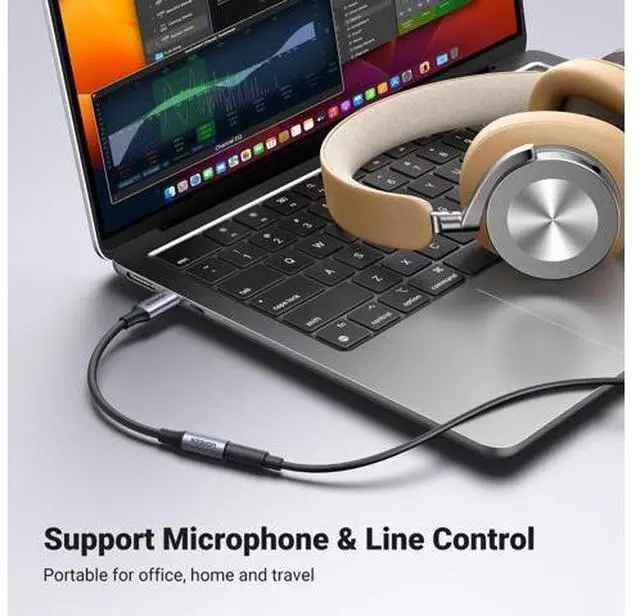 Alt view image 11 of 14 - UGREEN 2 Pack USB C to 3.5mm Audio Adapter Type C to Headphone Aux Jack Dongle 24bit/96kHz HiFi DAC Cable Cord Compatible with iPhone 17 16 Pro Max/16 Plus, iPad, Galaxy S25 S24 Ultra, Pixel 10, Grey