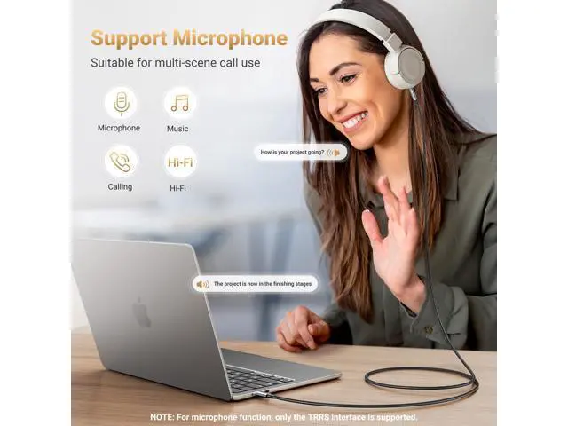Alt view image 10 of 14 - UGREEN Aux to USB C, Aux Cord for Car Type C to 3.5mm Audio Jack Cable 3.3FT TRRS Headphone Stereo Adapter Mic HiFi Compatible with iPhone 17 16 15 Pro Max/16 15 Plus, Galaxy S25 Ultra Pixel 10 iPad