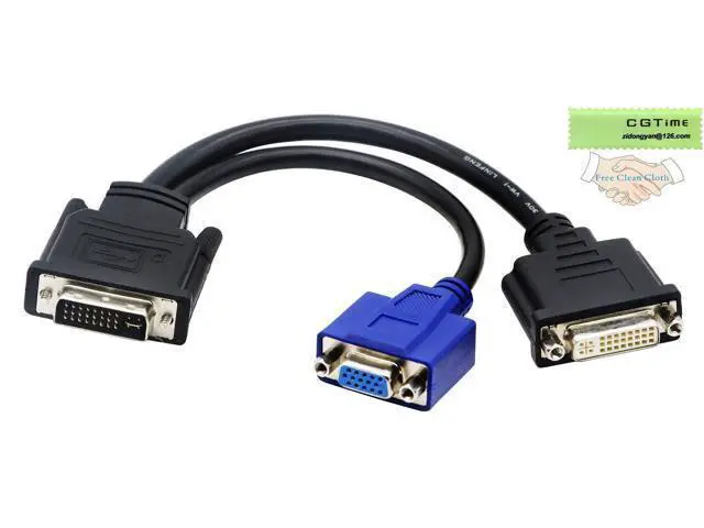 Alt view image 11 of 14 - Vszerda 10 in/30cm Wyse DVI Splitter Cable - DVI-I to VGA - M/F - Comparable to Wyse Y-Cable