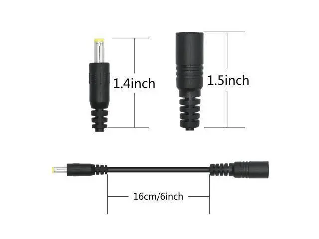 Alt view image 12 of 12 - Vszerda Short 12V DC Power Cord 6inch, DC 5.5mm x 2.1mm Female to DC 4.0mm x 1.7mm Male Plug Power Charging Cable Extension Cord, for Router Speaker etc Other DC 4017 Port Equipment(4Pcs)