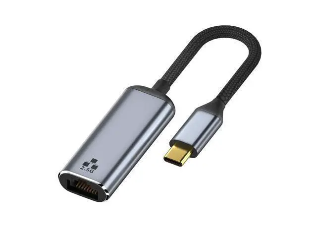 Alt view image 8 of 14 - Vszerda USB 3.1USB-C Type-C Male to 2500Mbps 2.5Gbps GBE Gigabit Ethernet Network LAN Cable Adapter for Laptop