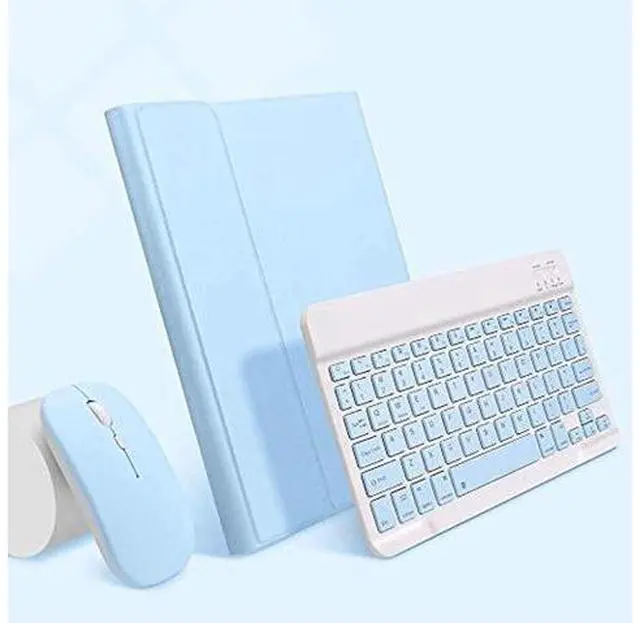 Alt view image 7 of 10 - iPad 10.2 Keyboard Case with Mouse, Case for iPad 9th Gen 2021/8th 2020/7th 2019/iPad Air 3/iPad Pro 10.5 with Keyboard and Mouse, Detachable Magnetic Keyboard Cover with Pencil Holder (Sky Blue)