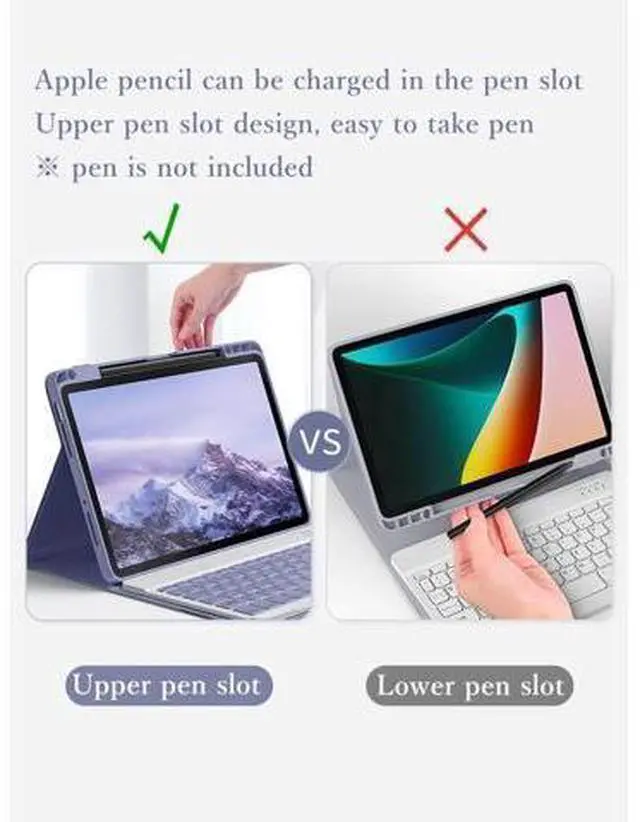 Alt view image 7 of 10 - kaitesi Keyboard Case Mouse for iPad Pro 13 inch M4 Case with Keyboard and Mouse, Magnetically Detachable Color Keyboard Case for iPad Pro 13" M4,Black