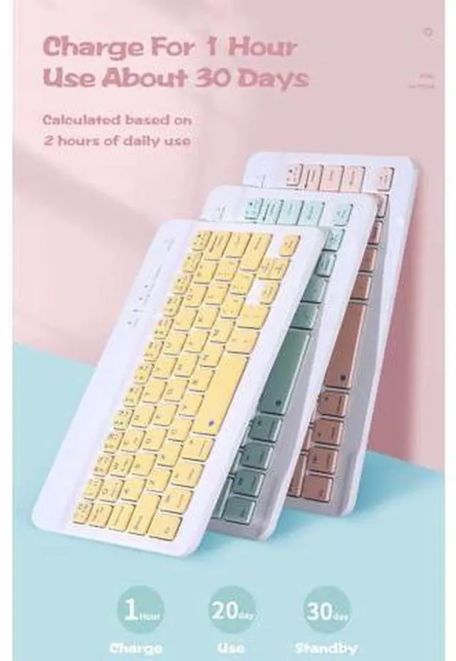 Alt view image 10 of 10 - iPad 10.2 Keyboard Case with Mouse, Case for iPad 9th Gen 2021/8th 2020/7th 2019/iPad Air 3/iPad Pro 10.5 with Keyboard and Mouse, Detachable Magnetic Keyboard Cover with Pencil Holder (Teal)