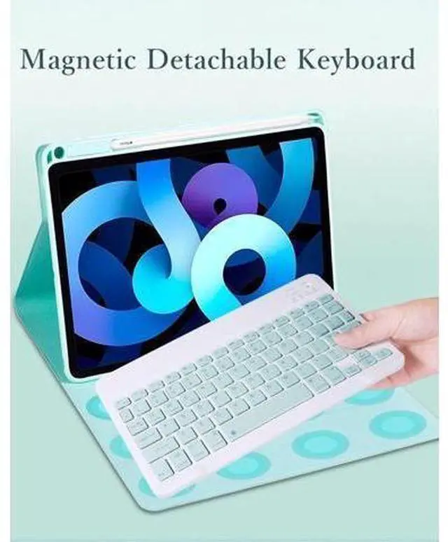 Alt view image 8 of 10 - kaitesi Keyboard Case Mouse for iPad Pro 11 inch M4 Case with Keyboard and Mouse, Magnetically Detachable Color Keyboard Case for iPad Pro 11" M4,Misty Blue