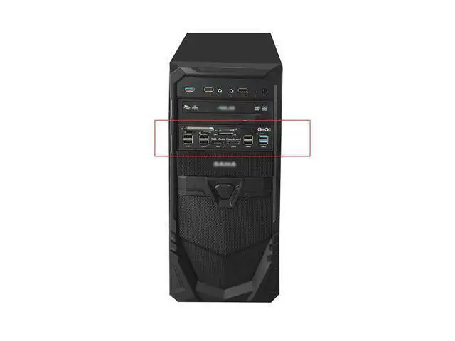 Alt view image 10 of 10 - Multifuntion 5.25inch Media Dashboard Card Reader USB 2.0 USB 3.0 20 pin e-SATA SATA Front Panel for Optical Drives Bay