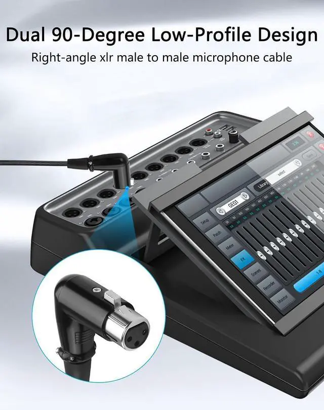 Alt view image 9 of 14 - XLR Female to Dual Female Y Splitter Cable, Balanced XLR Splitter 1 Female to 2 Female Right Angle Microphone Cord Audio Adaptor - 1.64FT / 0.5M