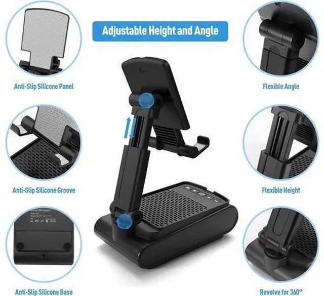 Alt view image 12 of 14 - Birthday Gifts for Men, Cell Phone Stand with Wireless Bluetooth Speaker, Gifts for Dad Him Husband Boyfriend, Cool Gadgets for Men, Unique Gifts