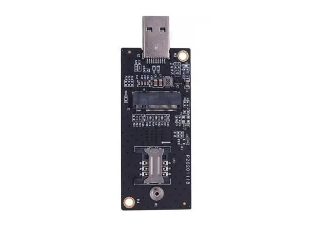 Alt view image 8 of 14 - Vszerda M.2 Key-B NGFF WWAN to USB 3.0 Riser Card Adapter w SIM Slot for 3G/4G/5G LTE Wireless Module Modem Card