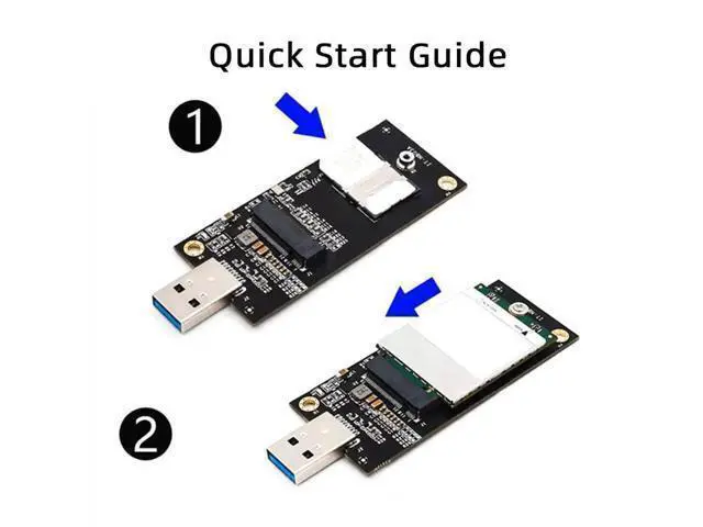 Alt view image 14 of 14 - Vszerda M.2 Key-B NGFF WWAN to USB 3.0 Riser Card Adapter w SIM Slot for 3G/4G/5G LTE Wireless Module Modem Card