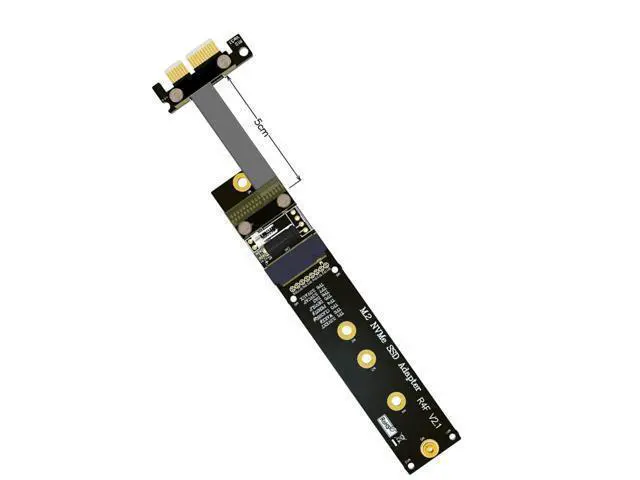 Alt view image 8 of 12 - Vszerda M.2 M Key NVMe SSD to PCI-e PCIe x1 Adapter Riser Card PCIe 4X to 1x Extension Cable Flexible Flat Cable PCI Express 1x Gen3.0 R14SF (15cm)