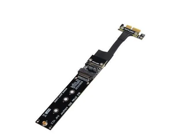 Alt view image 10 of 12 - Vszerda M.2 M Key NVMe SSD to PCI-e PCIe x1 Adapter Riser Card PCIe 4X to 1x Extension Cable Flexible Flat Cable PCI Express 1x Gen3.0 R14SF (15cm)