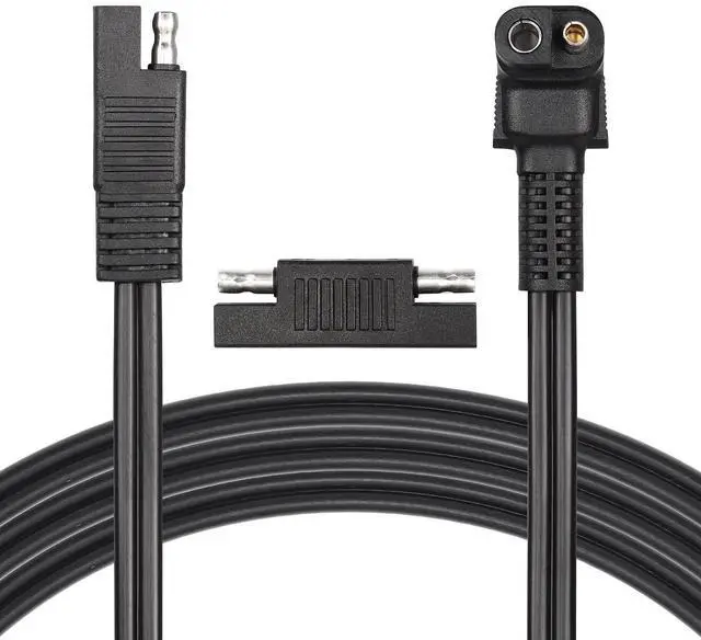 Alt view image 8 of 14 - Right Angle Extension Cable, 0.9m 90 Degree 12AWG SAE to SAE Quick Disconnect Wire Harness for Solar Panel, Motorcycle, Cars, RV (Black)