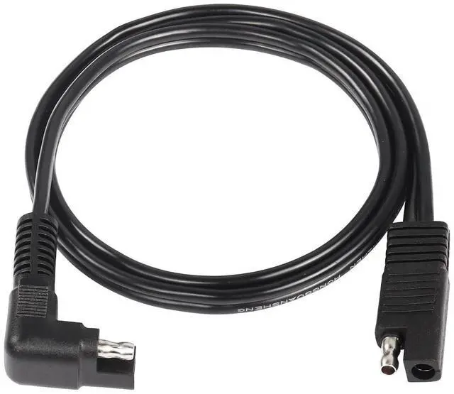 Alt view image 14 of 14 - Right Angle Extension Cable, 0.9m 90 Degree 12AWG SAE to SAE Quick Disconnect Wire Harness for Solar Panel, Motorcycle, Cars, RV (Black)