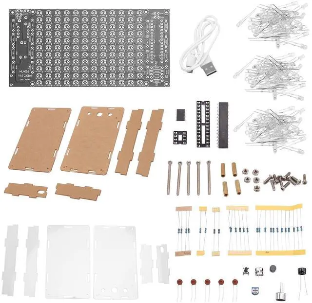 Alt view image 8 of 14 - Mini Electronic Display Sound Activated Home Stereo Speaker DIY Solder Project Kit