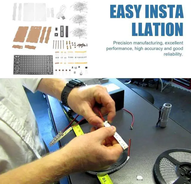 Alt view image 14 of 14 - Mini Electronic Display Sound Activated Home Stereo Speaker DIY Solder Project Kit