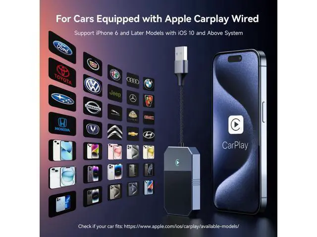 Alt view image 9 of 10 - Mavulo Wireless CarPlay Adapter for iPhone,Converts Wired to Wireless,Plug & Play Car Play Wireless Adapter Fit for Cars from 2017 & for iPhone iOS10+