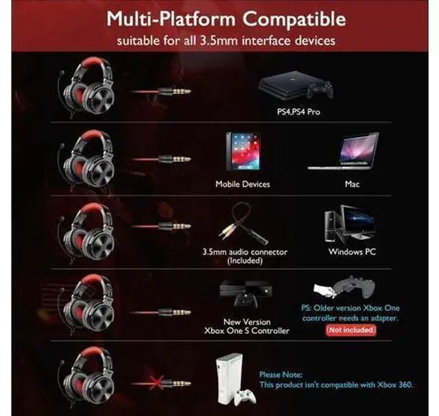 Alt view image 10 of 10 - Wired Wireless Bluetooth Headphone With Boom Mic Stereo Wireless Headphones Gaming Headset For Phone Computer PC Gamer