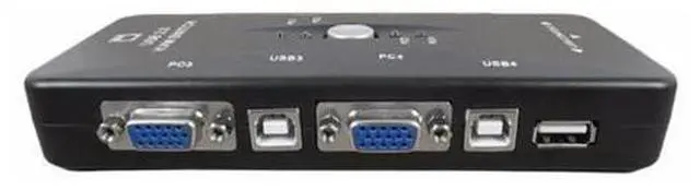 Alt view image 12 of 14 - USB KVM Switch USB 2.0 Switcher for Keyboard Mouse Printer Monitor 2 PCs Sharing 4 Devices USB Switch