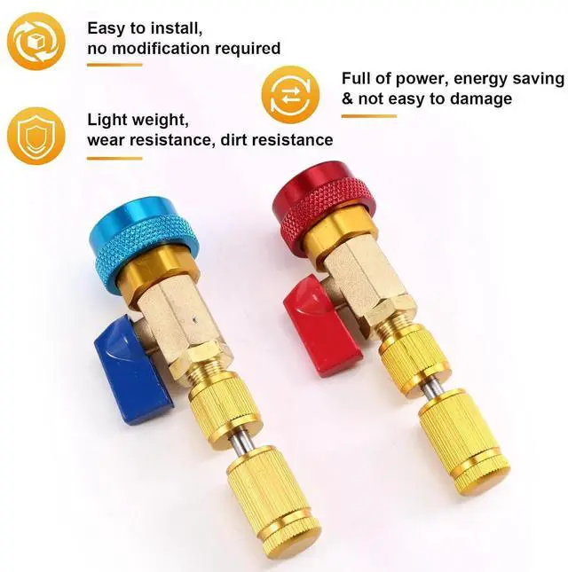 Alt view image 13 of 14 - Valve Core Tool Air Condition R134A Valve Core Refrigeration Schrader Valve Core Removal Replacement Equipment Valve Core Remover Tool