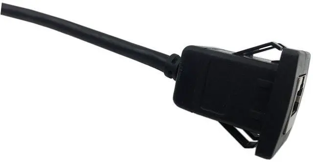 Alt view image 13 of 14 - RJ45 Male to Female LAN Ethernet Network Cat 5e Panel Mount Cable (Black)(1m)