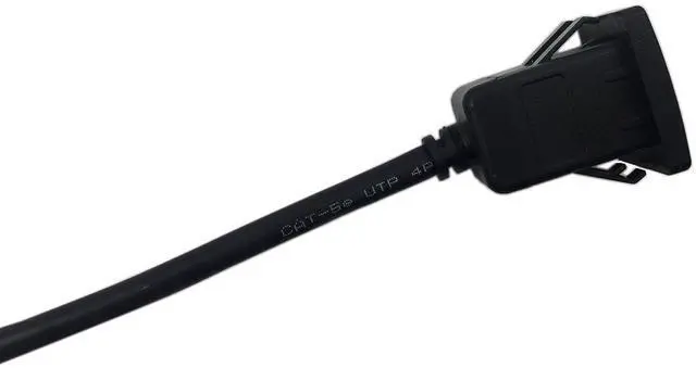 Alt view image 14 of 14 - RJ45 Male to Female LAN Ethernet Network Cat 5e Panel Mount Cable (Black)(1m)
