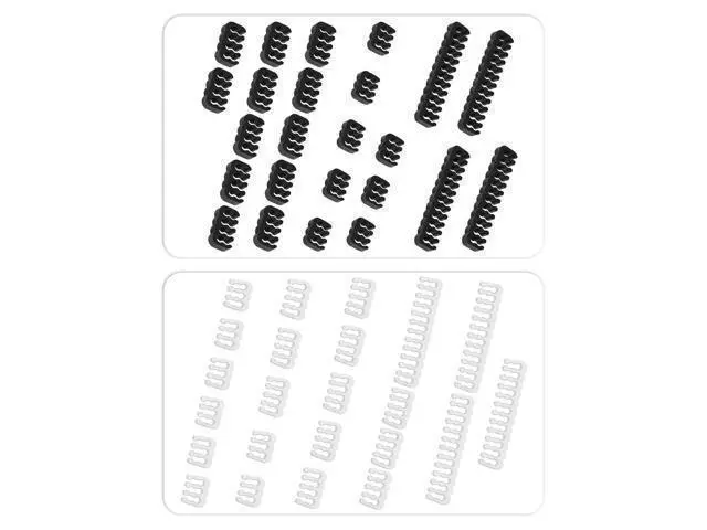 Alt view image 8 of 14 - Vszerda Cable Comb Kit,PSU Cable Combs,CPU Cable Management,48 pcs Set 24-pin x 8,8-pin x 24,6-pin x 16,3mm up to 3.4mm black