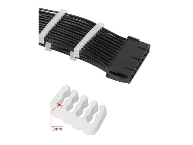 Alt view image 11 of 14 - Vszerda Cable Comb Kit,PSU Cable Combs,CPU Cable Management,48 pcs Set 24-pin x 8,8-pin x 24,6-pin x 16,3mm up to 3.4mm black
