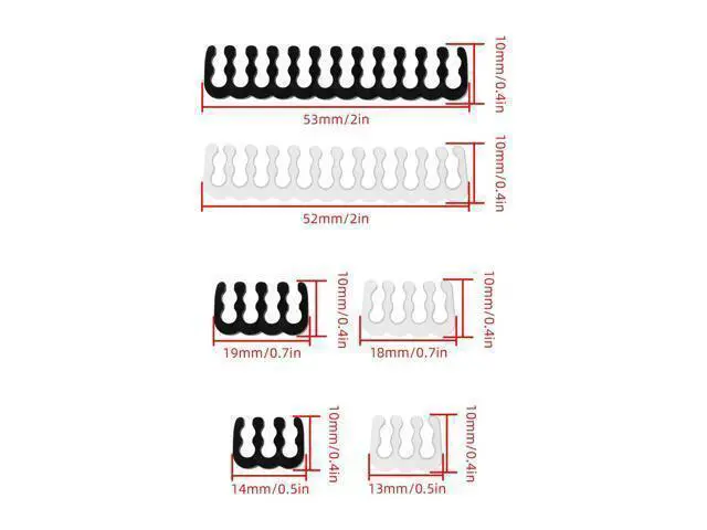 Alt view image 14 of 14 - Vszerda Cable Comb Kit,PSU Cable Combs,CPU Cable Management,48 pcs Set 24-pin x 8,8-pin x 24,6-pin x 16,3mm up to 3.4mm black