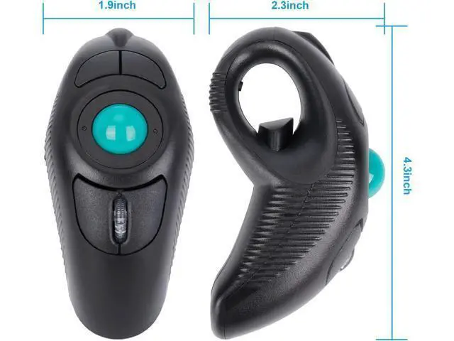 Alt view image 11 of 14 - Wireless USB Handheld Finger Trackball Mouse with Laser Pointer
