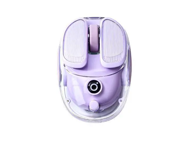 Alt view image 8 of 14 - Vszerda Q9 Chargeable Portable Silent 2.4GHz/Bluetooth Dual Mode Wireless Mouse, 4 Adjustable DPI,4800 DPI Optical Tracking Mouse with RGB Lighting, Compatible Win/Mac/Android/iOS(Purple)