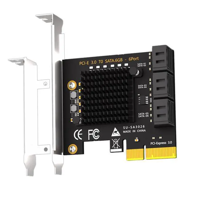 Alt view image 6 of 10 - GLOTRENDS SA3026 6-Port PCIe X4 SATA Expansion Card, Compatible with Windows,Linux,Mac OS,NAS