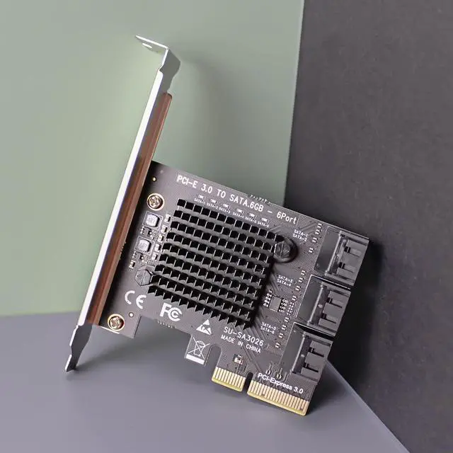Alt view image 8 of 10 - GLOTRENDS SA3026-C 6-Port PCIe X4 SATA Expansion Card with SATA and Power Cables, Compatible with Windows,Linux,Mac OS,NAS