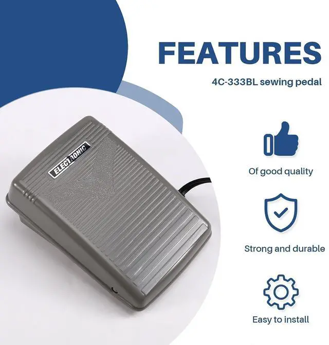 Alt view image 9 of 14 - 4C-333BL Foot Control Pedal forSinger Pedal Foot Controlled Switch Pedal Multifunctional Foot Controller Sewing Machine Accessories