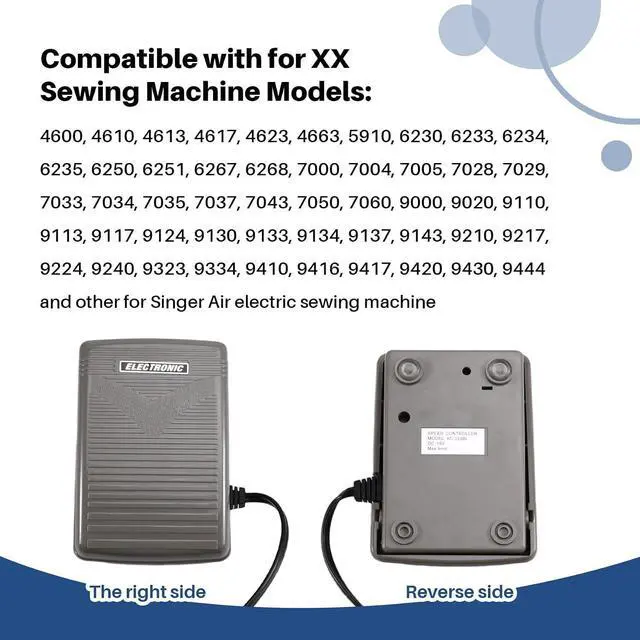 Alt view image 12 of 14 - 4C-333BL Foot Control Pedal forSinger Pedal Foot Controlled Switch Pedal Multifunctional Foot Controller Sewing Machine Accessories