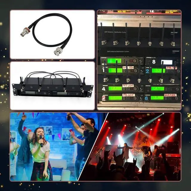 Alt view image 9 of 12 - Wireless Microphone Antenna Extension Cable 2ft with BNC Connector, 2-Pack for Rack Mount Systems