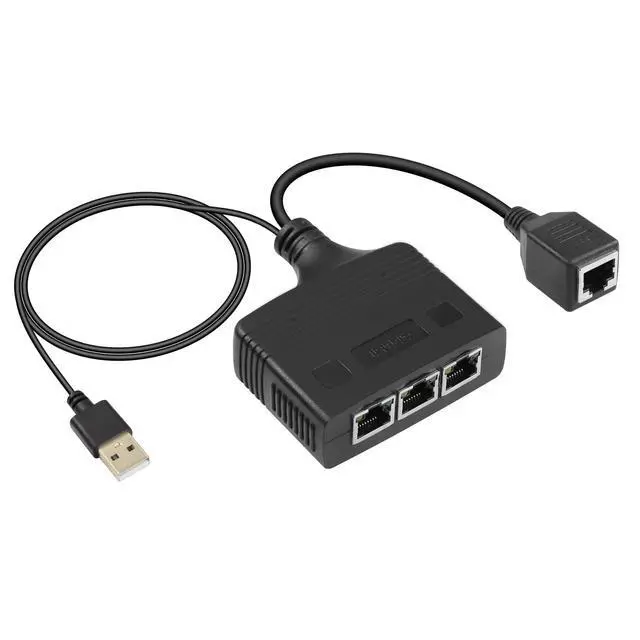 Alt view image 6 of 10 - SinLoon Gigabit RJ45 Network Splitter Adapter, 1 to 3 Ethernet Splitter 1000Mbps High Speed LAN Network Splitter,4 Devices Share The Internet at The Same Time(1 to 3 Female Gigabit)