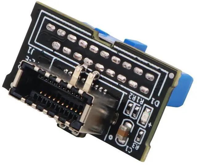 Alt view image 5 of 6 - USB 3.0 Internal 19Pin Header to USB 3.1 Type-C 20 Pin Key E Adapter 19pin to TYPE-E Card for USB Type-C Port Front Panel Socket